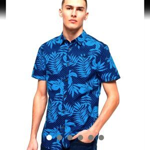 Superdry Japan International Vacation Hawaiian Shirt Button Up XXL